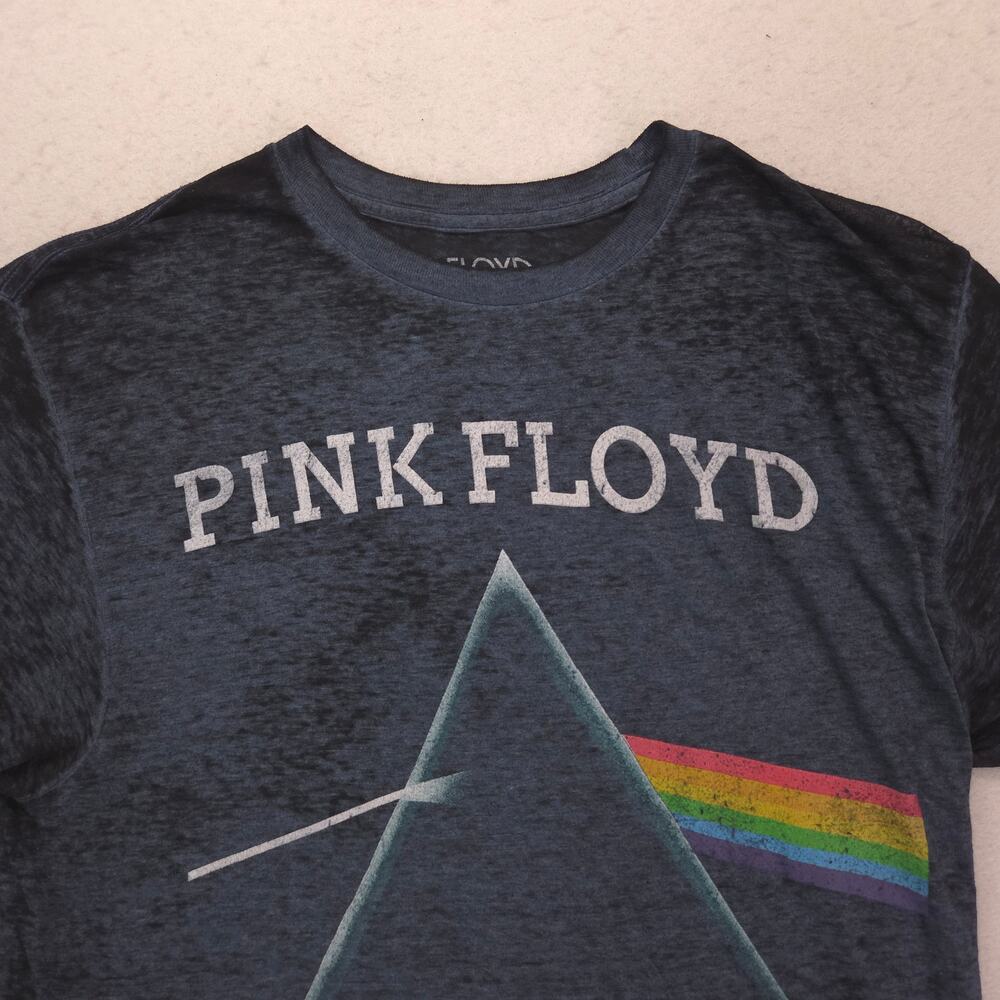 Pink Floyd Band Graphic Crew Neck T Shirt Mens Size Medium M Blue Black 15965